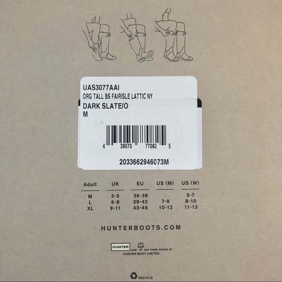 [ new ] Hunter Tall Fair Isle Boot Socks - Picture 5 of 5